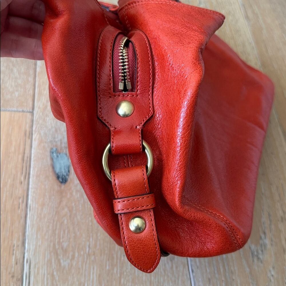 Vintage Y2K Coach Madison Maggie Cinnamon Red Leather Shoulder Bag - Picture 9 of 12